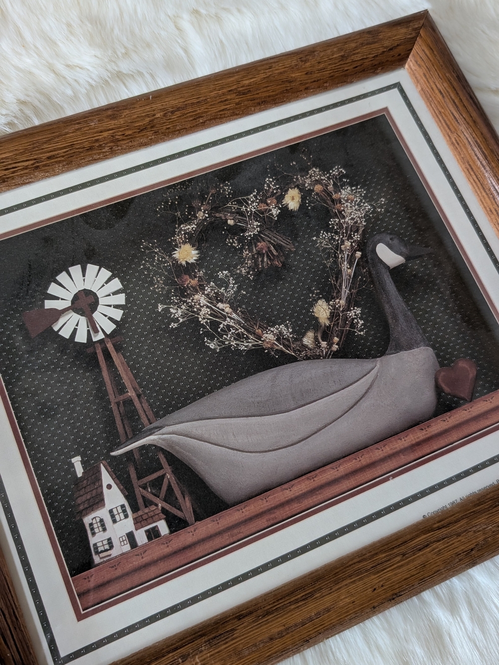 Vintage Canadian Goose Wall Art 11.5" x 9.5" 🧺 Cottage Core